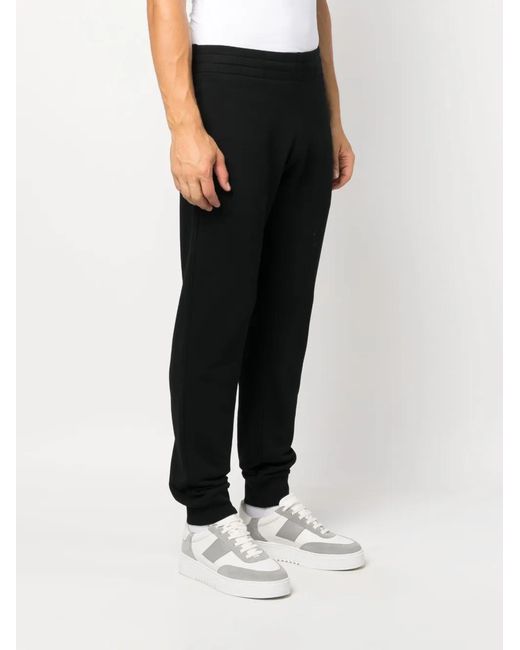 Moschino Black Logo-Patch Elasticated Track Pants for men