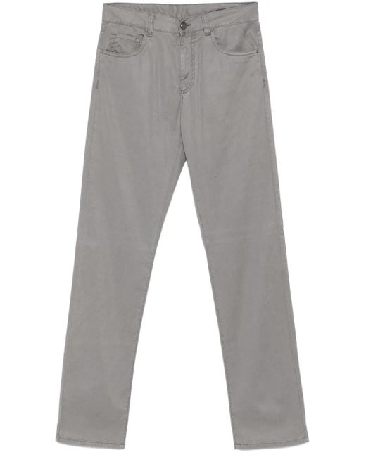 Canali Klassische Twill-Hose in Gray für Herren
