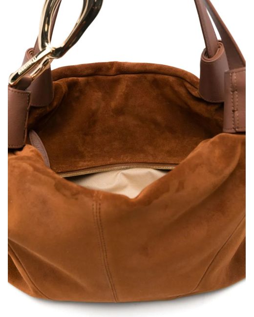 Small Hobo Shoulder Bag di Zimmermann in Brown