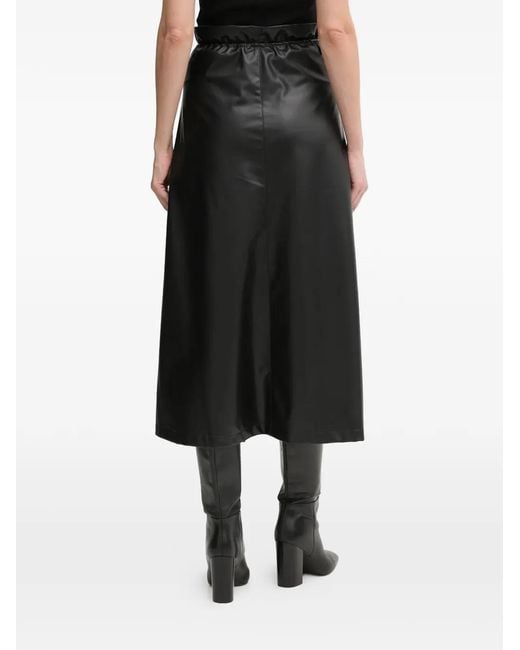 Colmar Black Drawstring Midi Skirt