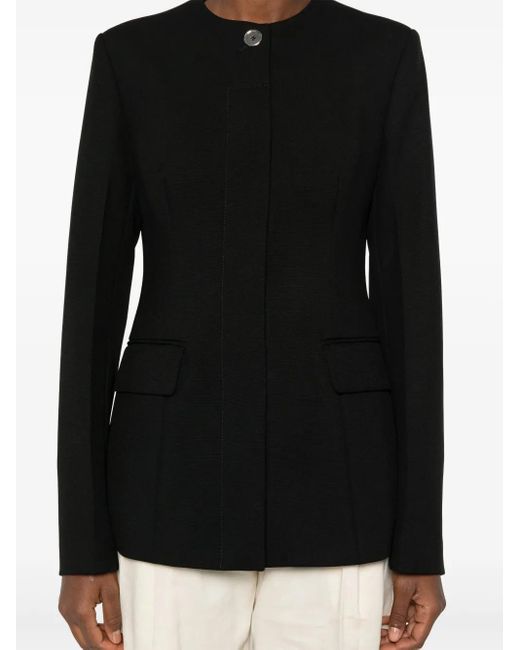 Totême  Black Collarless Cinched Jacket