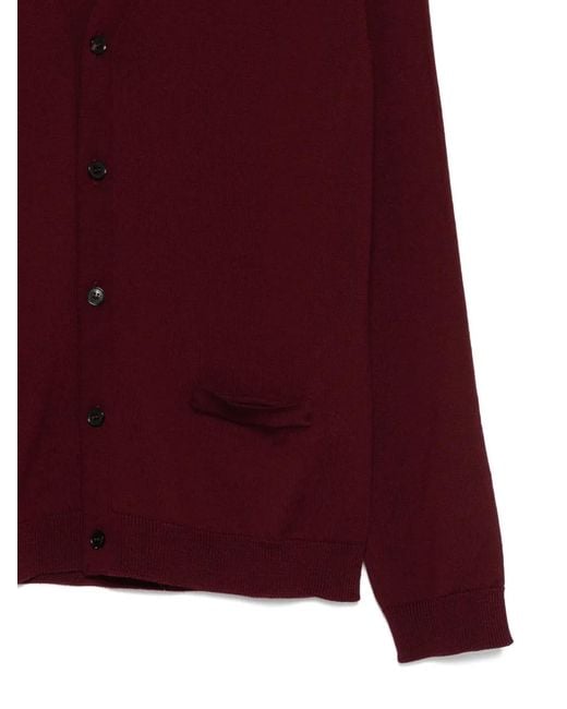 Roberto Collina Purple Buttoned Cardigan for men