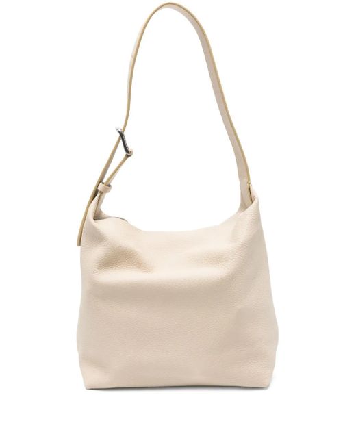 The Row White Isa Buckle-Fastening Leather Shoulder Bag