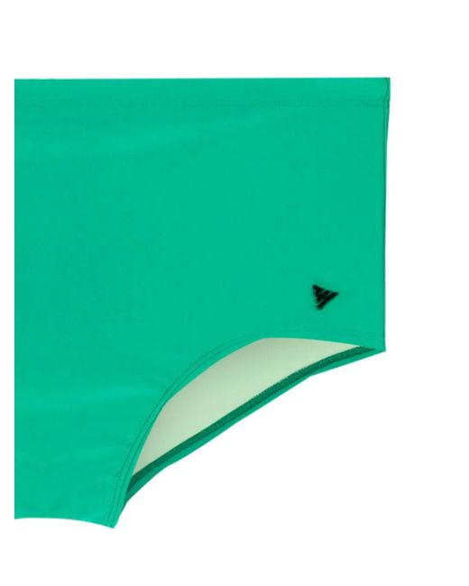 Amir Slama Green Logo-Appliqué Swimming Trunks for men