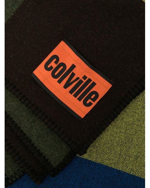Colville Green Large Colour-Block Scarf