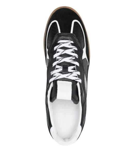 Alohas Black Leather Sneakers for men