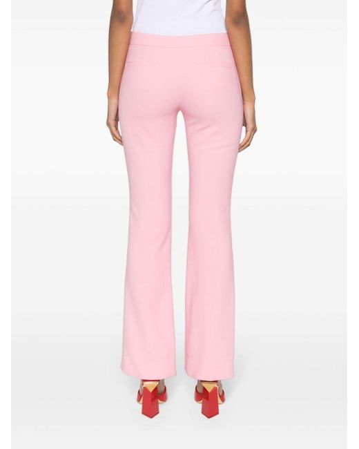 Balmain Pink Flared Crepe Trousers