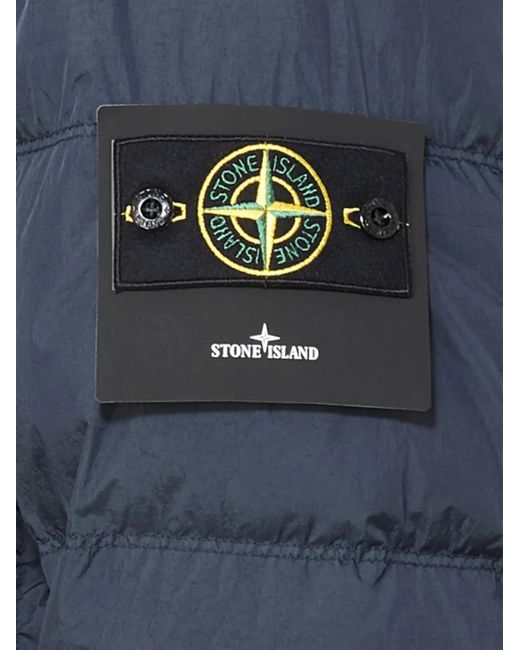 Stone Island 4100011 Crinkle Reps Ny Gewatteerd Jack in het Blue voor heren