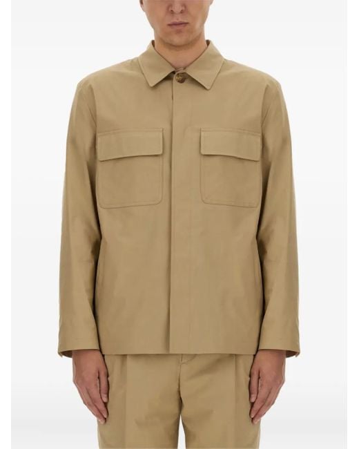 Lardini Natural Flap-Pocket Shirt for men