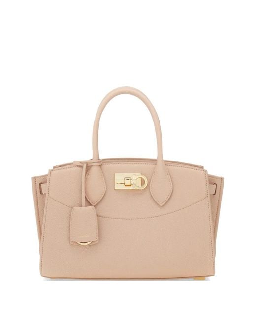 Ferragamo Natural New Studio Soft Bag (M)
