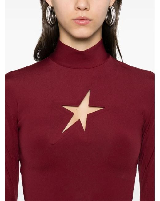Mugler Red Top Mit Cut-Out