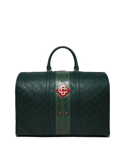 Casablanca Black Monogram-Embossed Holdall