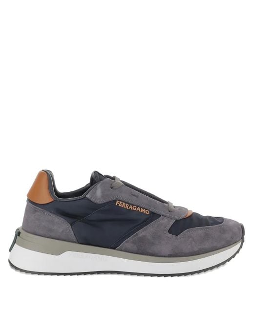 Sneakers Con Inserti di Ferragamo in Blue da Uomo