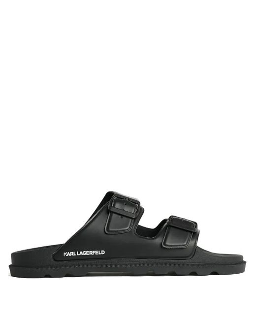Karl Lagerfeld Black Kondo Tred Sandals for men