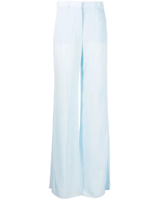 Sportmax Blue Straight-Leg Cut Trousers