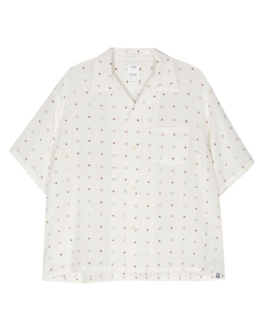 Visvim White Geometric-embroidered Silk Shirt for men