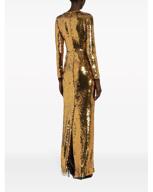 Dolce & Gabbana Metallic Sequinned Mermaid Gown