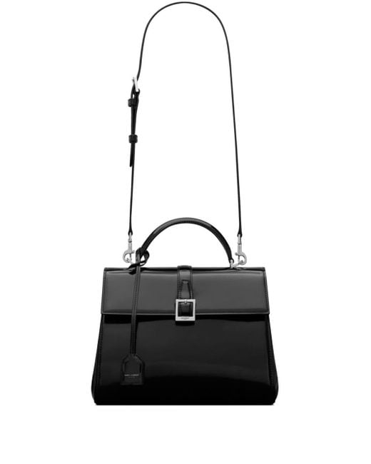 Saint Laurent Black Small Le Fermoir Leather Bag