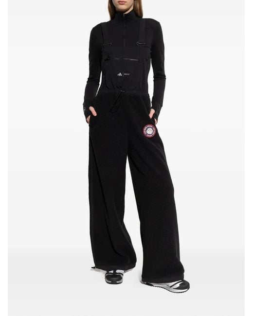 Adidas Black X Moon Boot Logo-Patch Dungarees