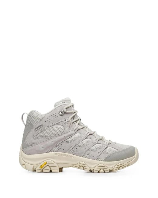 Merrell White Moab 3 Mid Waterproof Sneakers