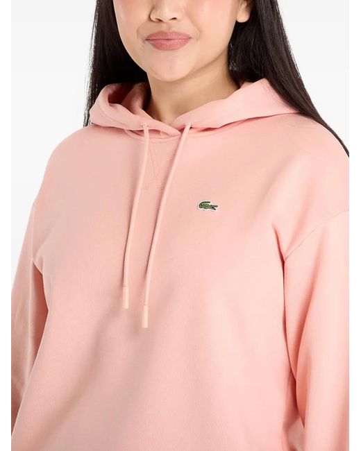 Lacoste Pink Cotton Hoodie