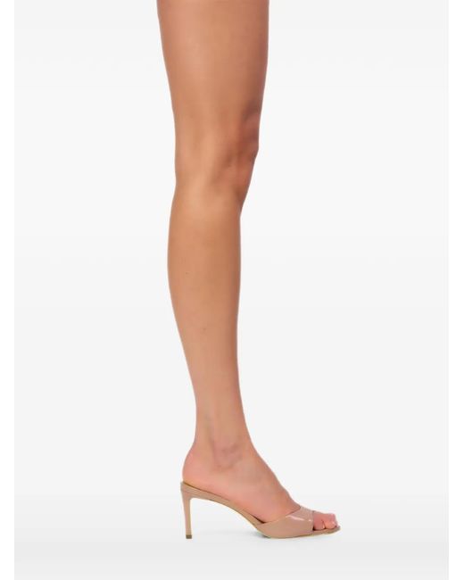 Black Suede Studio Pink Freddie Patent-Leather Sandals