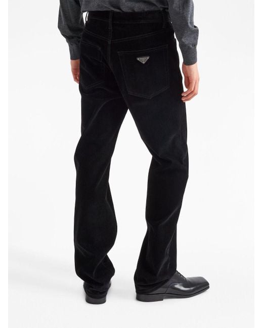 Prada Black Mid-rise Straight Jeans for men