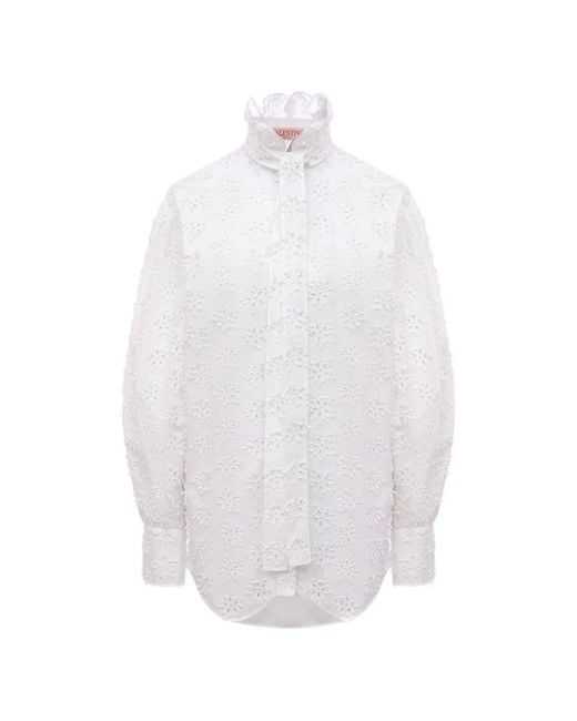 Valentino Garavani White Broderie-Anglaise Shirt