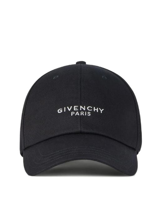 Givenchy Black Paris Embroidered Cap for men