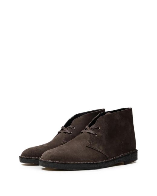 Clarks Black Suede Desert Boots for men