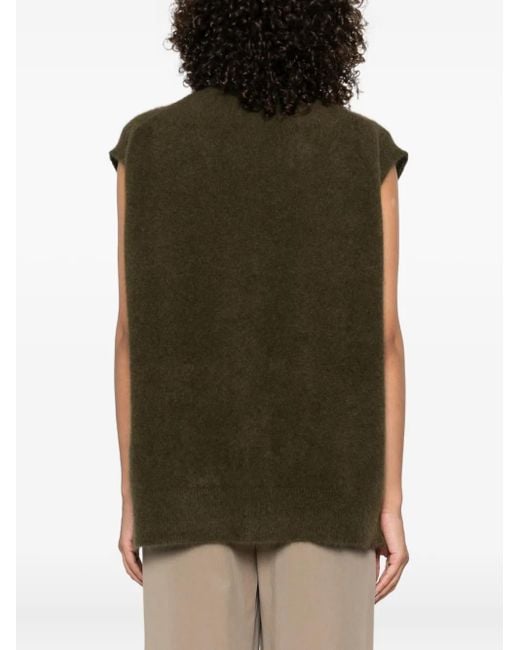 P.A.R.O.S.H. Green Maglia Pocket Sleeveless Cardigan