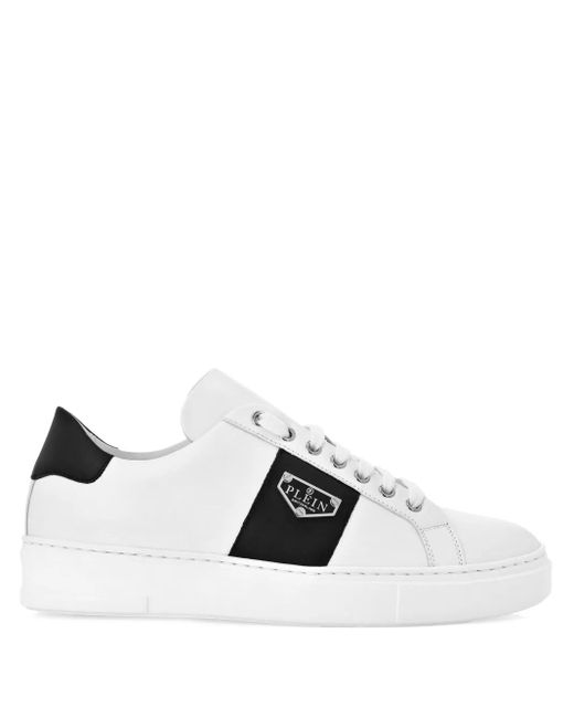 Zapatillas Hexagon de cuero Philipp Plein de color White