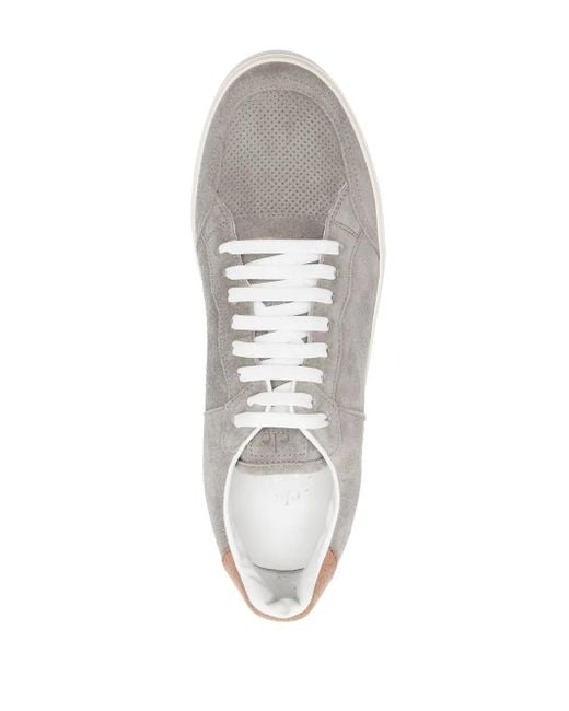 Eleventy Suède Sneakers in het White voor heren