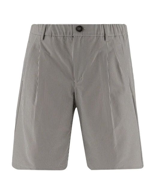メンズ Herno Striped Shorts Gray