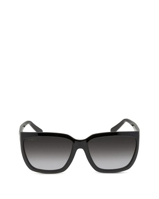 Ferragamo Black Square-Frame Sunglasses
