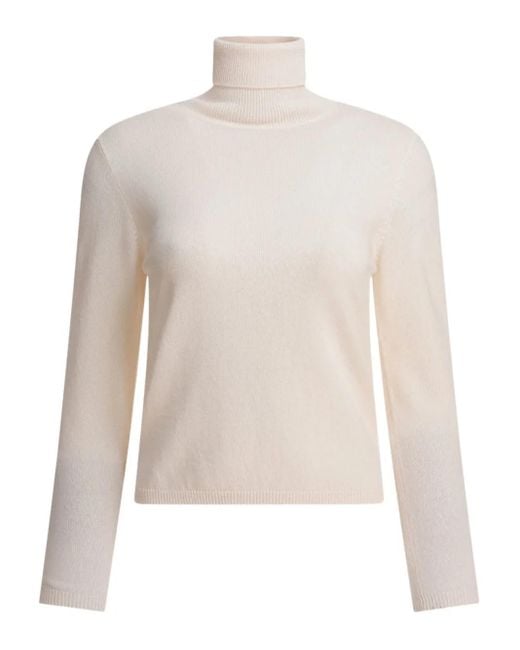 Kangra White Turtleneck Cashmere Sweater