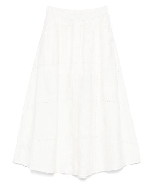Maje White Bestickter Midirock