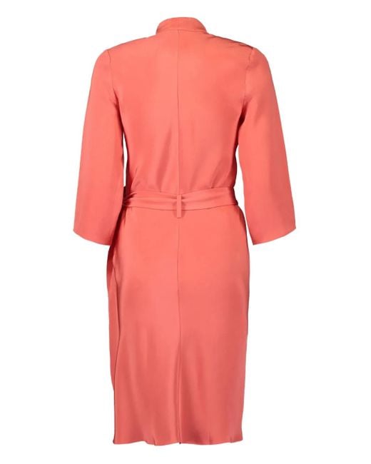 Peter Cohen Pink Tied-Front Wrap Dress