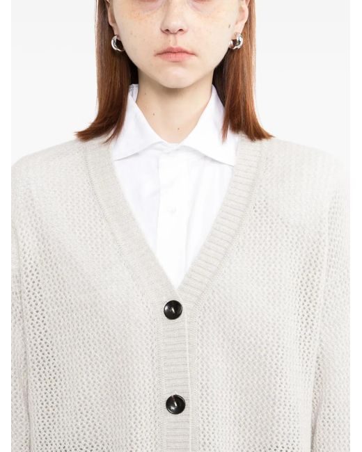 Cardigan Azure N.Peal Cashmere en coloris White