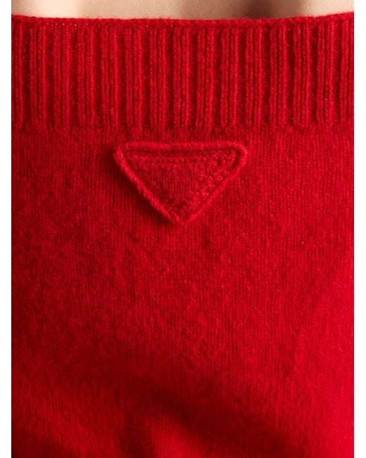Prada Red Shetland Wool Tank Top for men