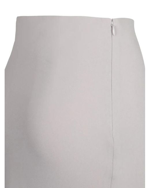 AMI White Bias-Cut Maxi Skirt