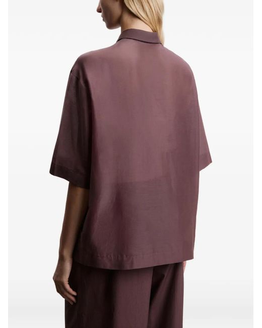 12 STOREEZ Purple Short-Sleeve Shirt