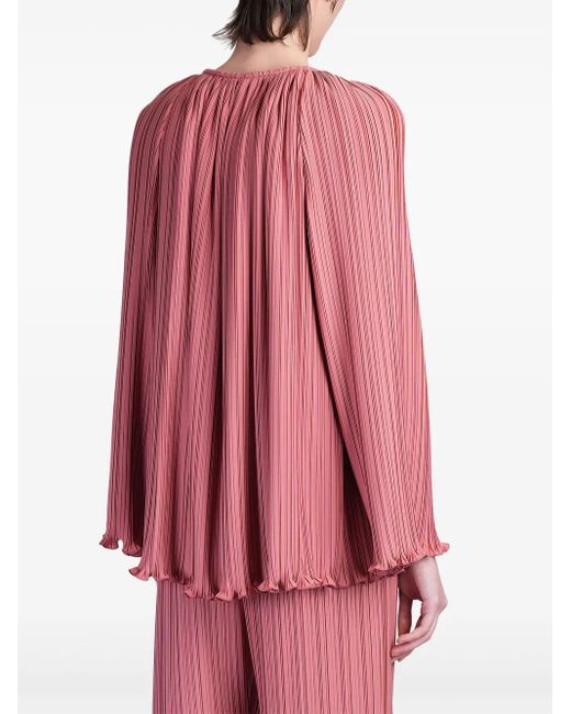 Lanvin Pink Plissé Blouse