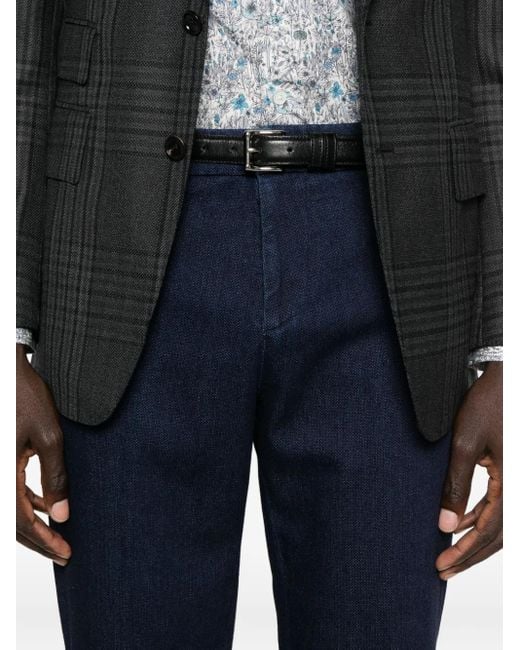 Dondup Blue Cotton Trousers for men