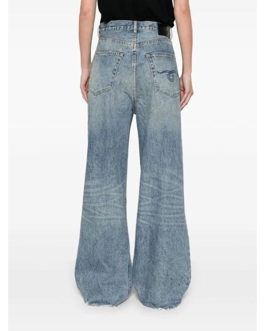 R13 Blue Wayne Wide-Leg Jeans