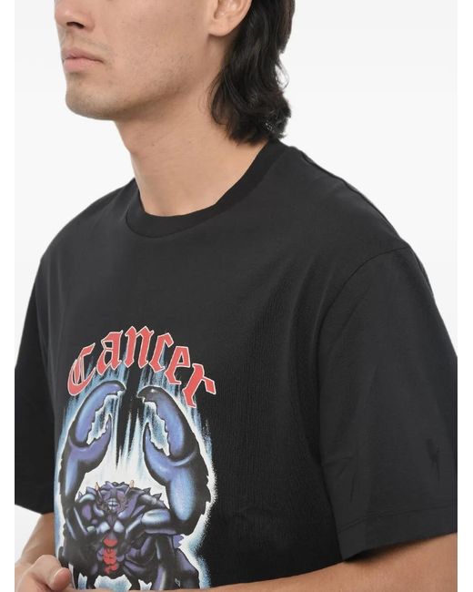 Neil Barrett Black Logo-Print Crew-Neck T-Shirt for men