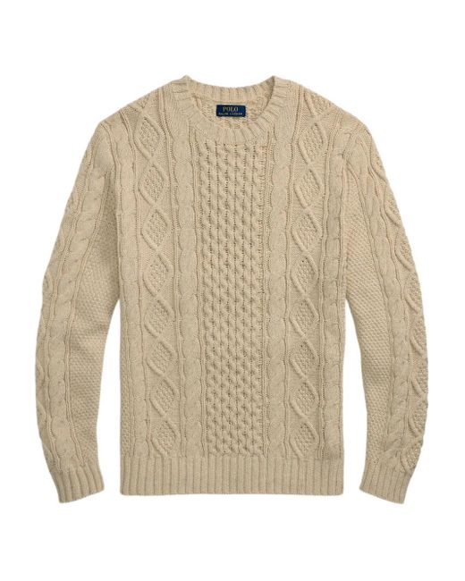 Polo Ralph Lauren White Cable-Knit Sweater for men