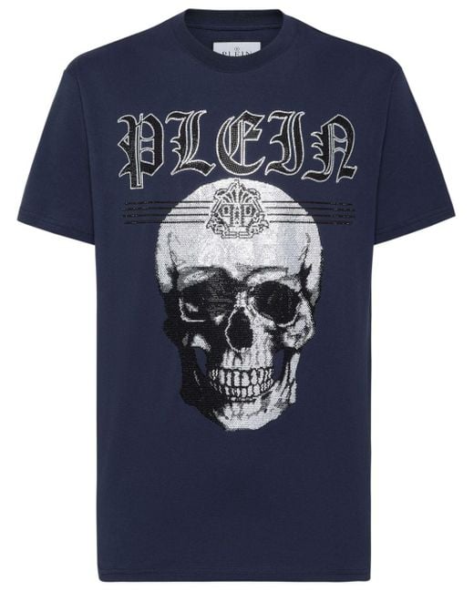 T-shirt à logo imprimé Philipp Plein pour homme en coloris Blue