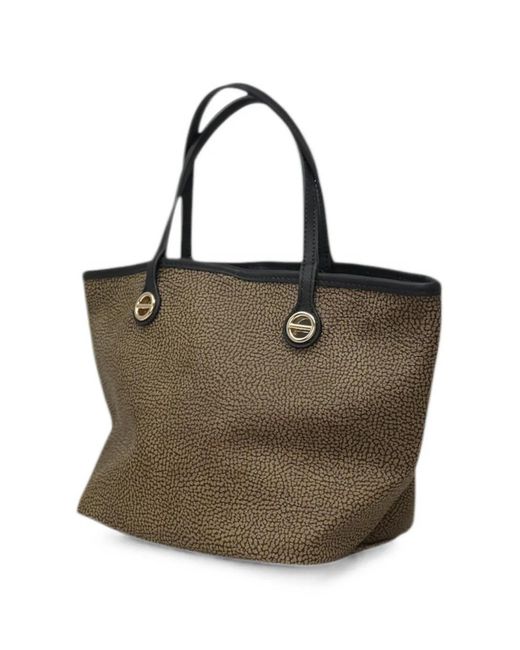 Borbonese Brown Small Flight Tote Bag