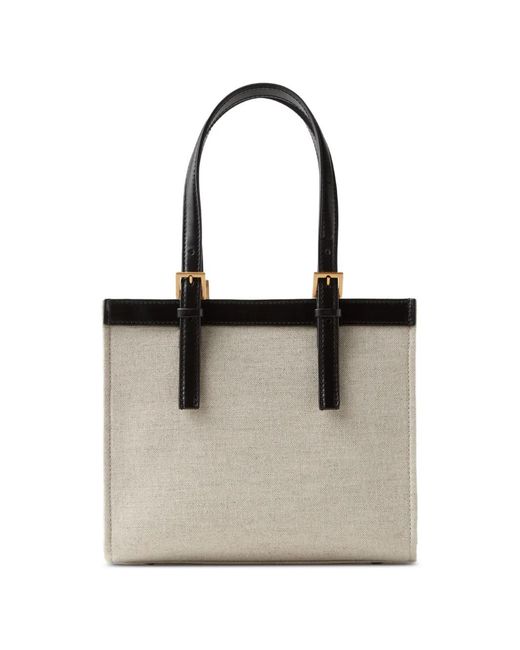 Versace White Rivière Mini Canvas Tote